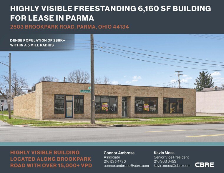 2503-2505 Brookpark Rd, Parma, OH à louer - Photo de l’immeuble – Image 1 sur 5