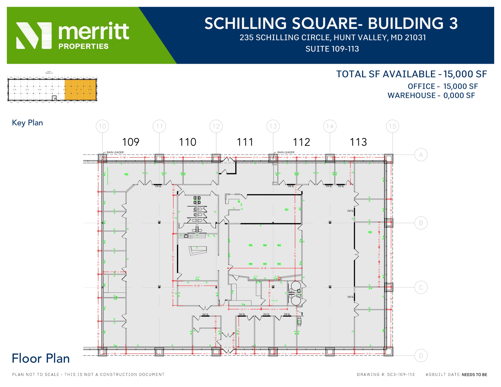215 Schilling Cir, Hunt Valley, MD à louer Plan d’étage– Image 1 sur 1