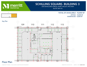 215 Schilling Cir, Hunt Valley, MD à louer Plan d’étage– Image 1 sur 1