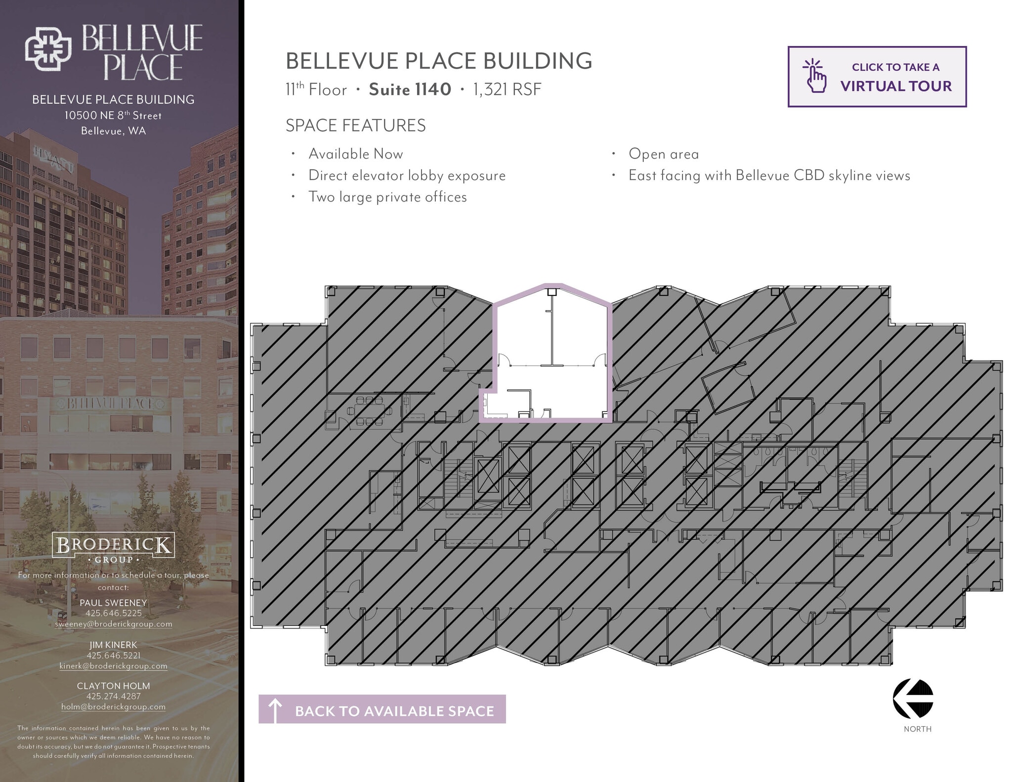 10500 NE 8th St, Bellevue, WA à louer Plan d’étage– Image 1 sur 1