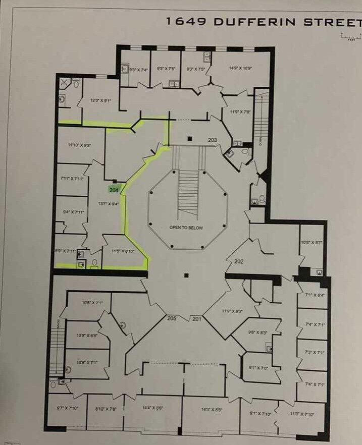 1649 Dufferin St, Toronto, ON à louer Plan d’étage– Image 1 sur 1