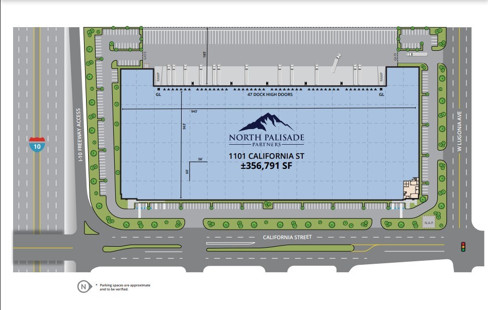 1101 California St, Redlands, CA à louer Plan d’étage– Image 1 sur 1