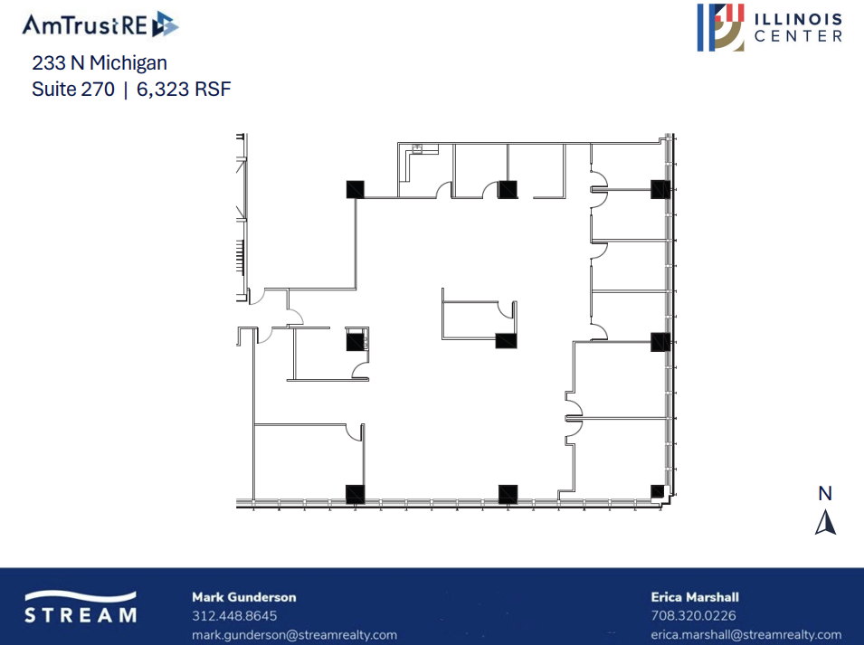 233 N Michigan Ave, Chicago, IL à louer Plan d’étage– Image 1 sur 1