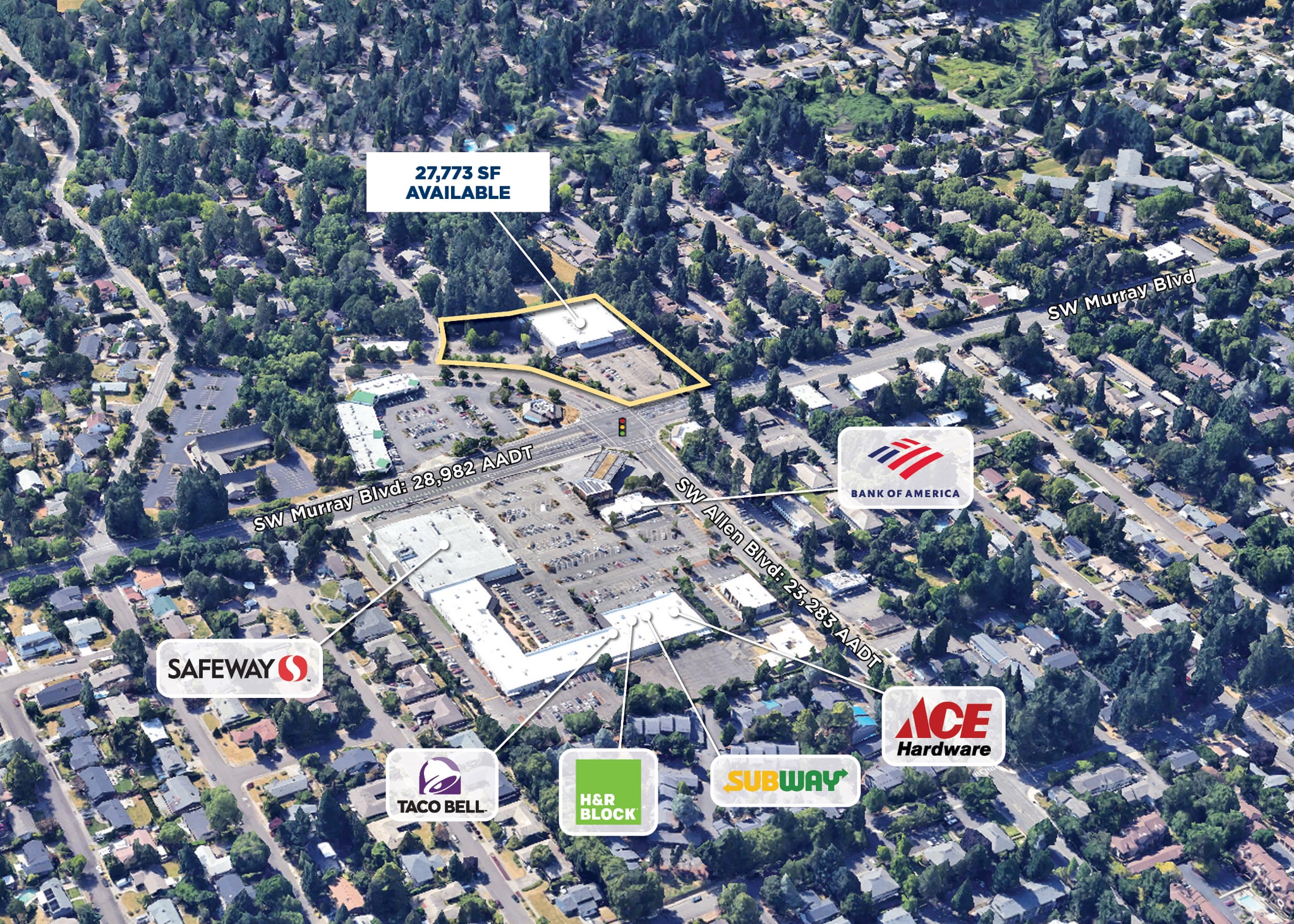 14625 SW Allen Blvd, Beaverton, OR à louer Aérien– Image 1 sur 2