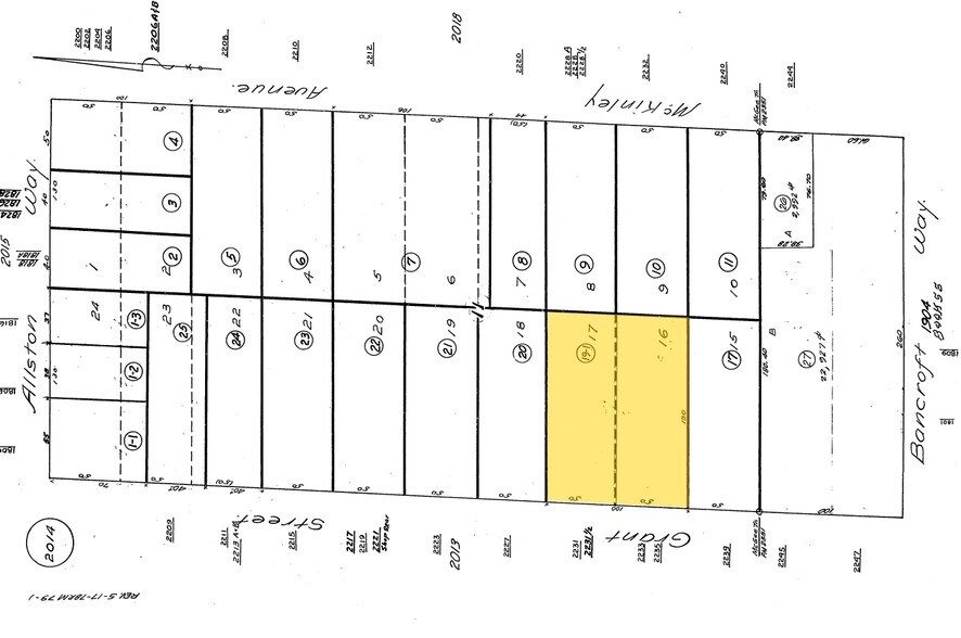 2231-2233 Grant St, Berkeley, CA à vendre - Plan cadastral – Image 2 sur 21
