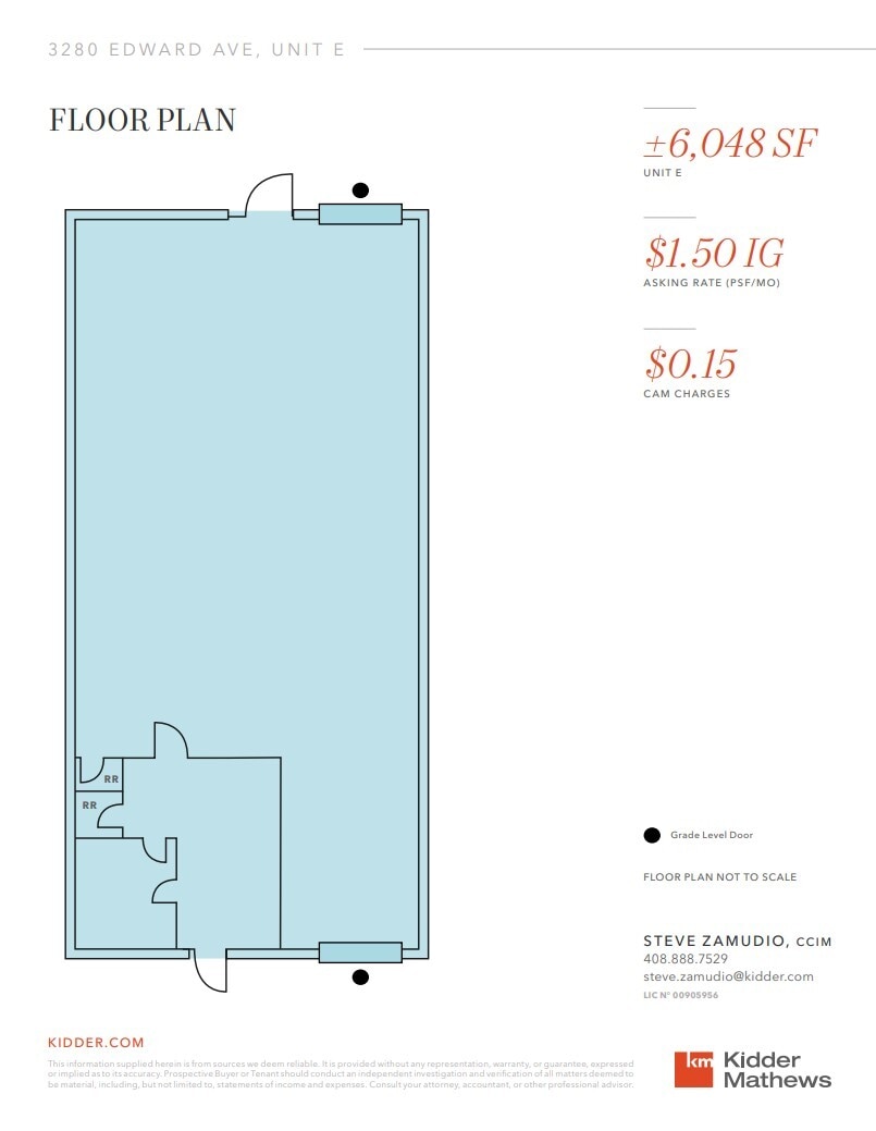3280 Edward Ave, Santa Clara, CA à louer Plan d’étage– Image 1 sur 1