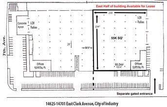 14625-14701 E Clark Ave, City of Industry, CA à louer Plan de site– Image 1 sur 1
