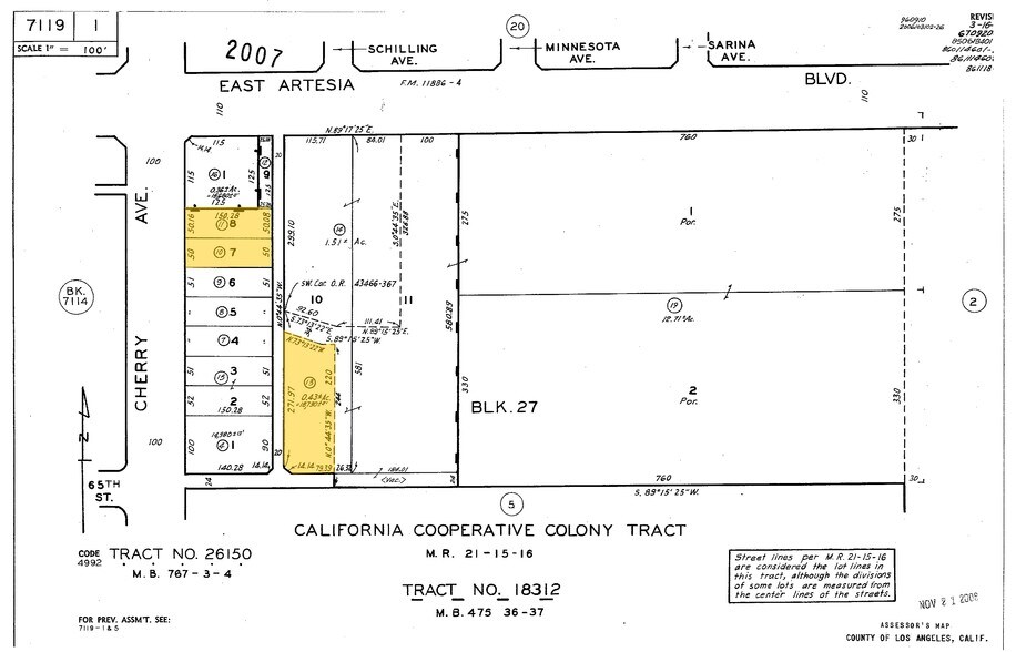 6544 Cherry Ave, Long Beach, CA à louer - Plan cadastral – Image 2 sur 2