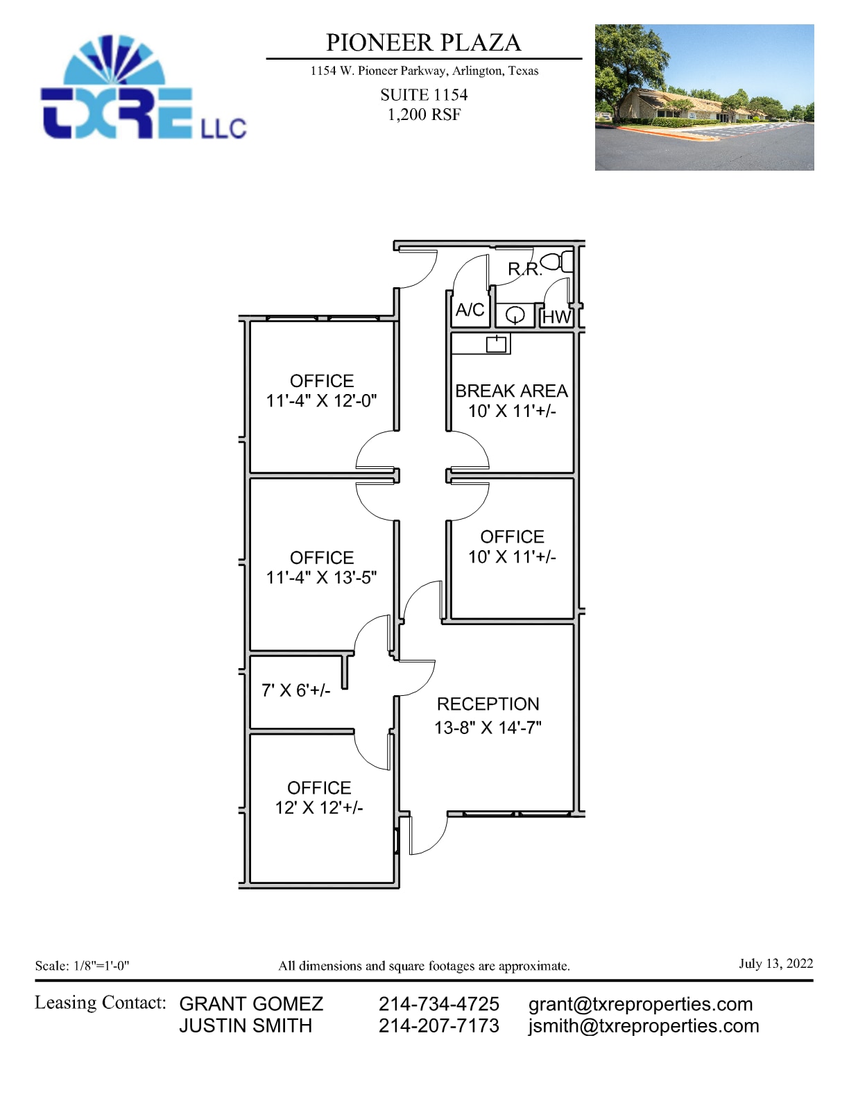 1114 W Pioneer Pkwy, Arlington, TX à louer Plan d’étage– Image 1 sur 1