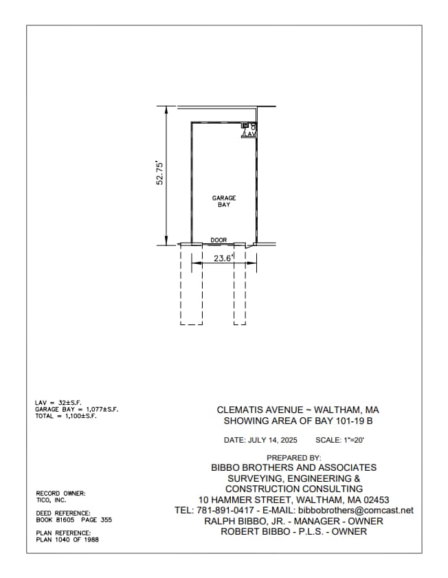 108 Clematis Ave, Waltham, MA à louer Plan d’étage– Image 1 sur 1