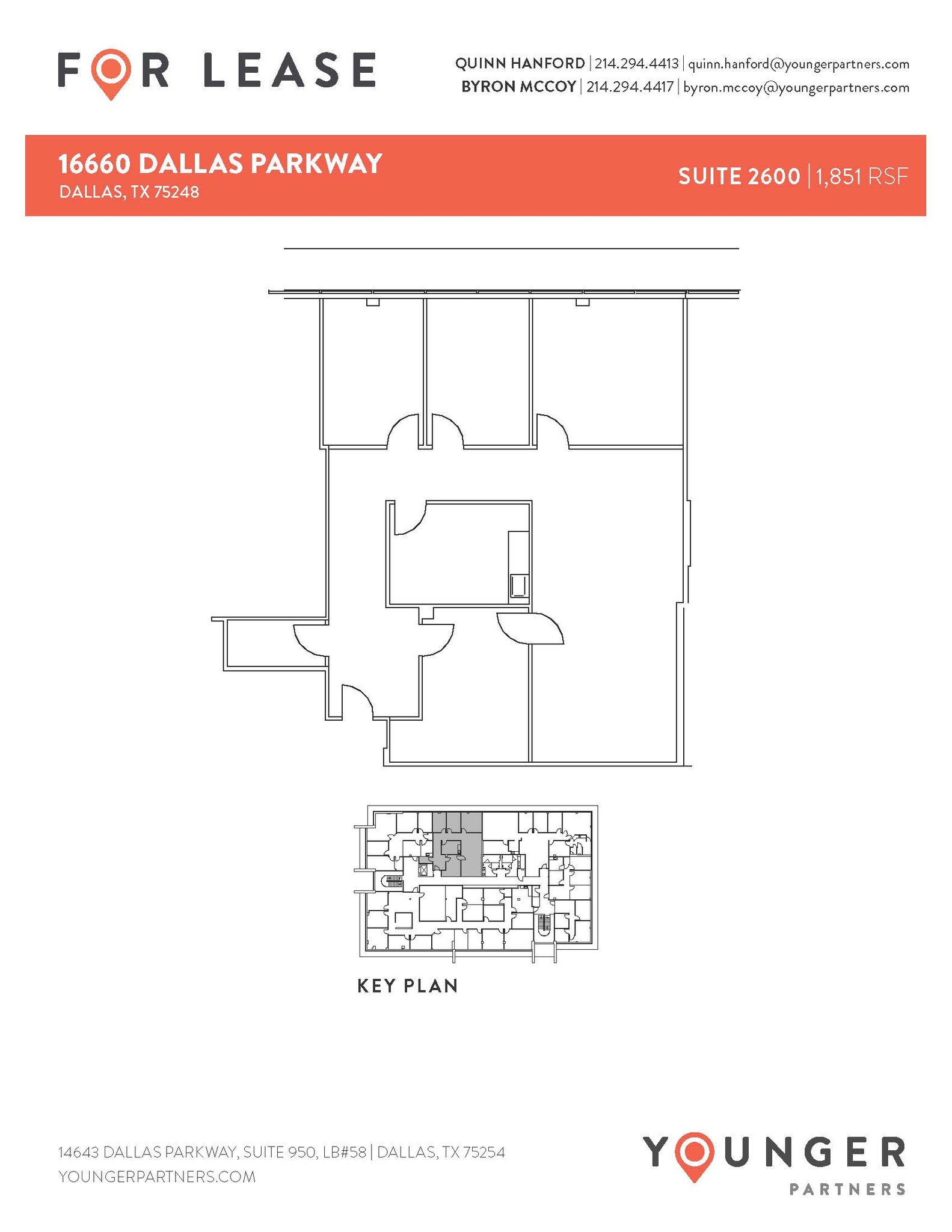 16610 N Dallas Pky, Dallas, TX à louer Plan d’étage– Image 1 sur 1