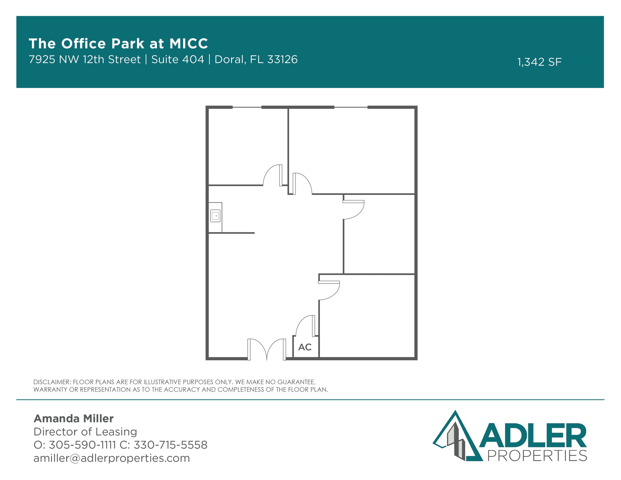 1200 NW 78th Ave, Doral, FL à louer Plan d’étage– Image 1 sur 1