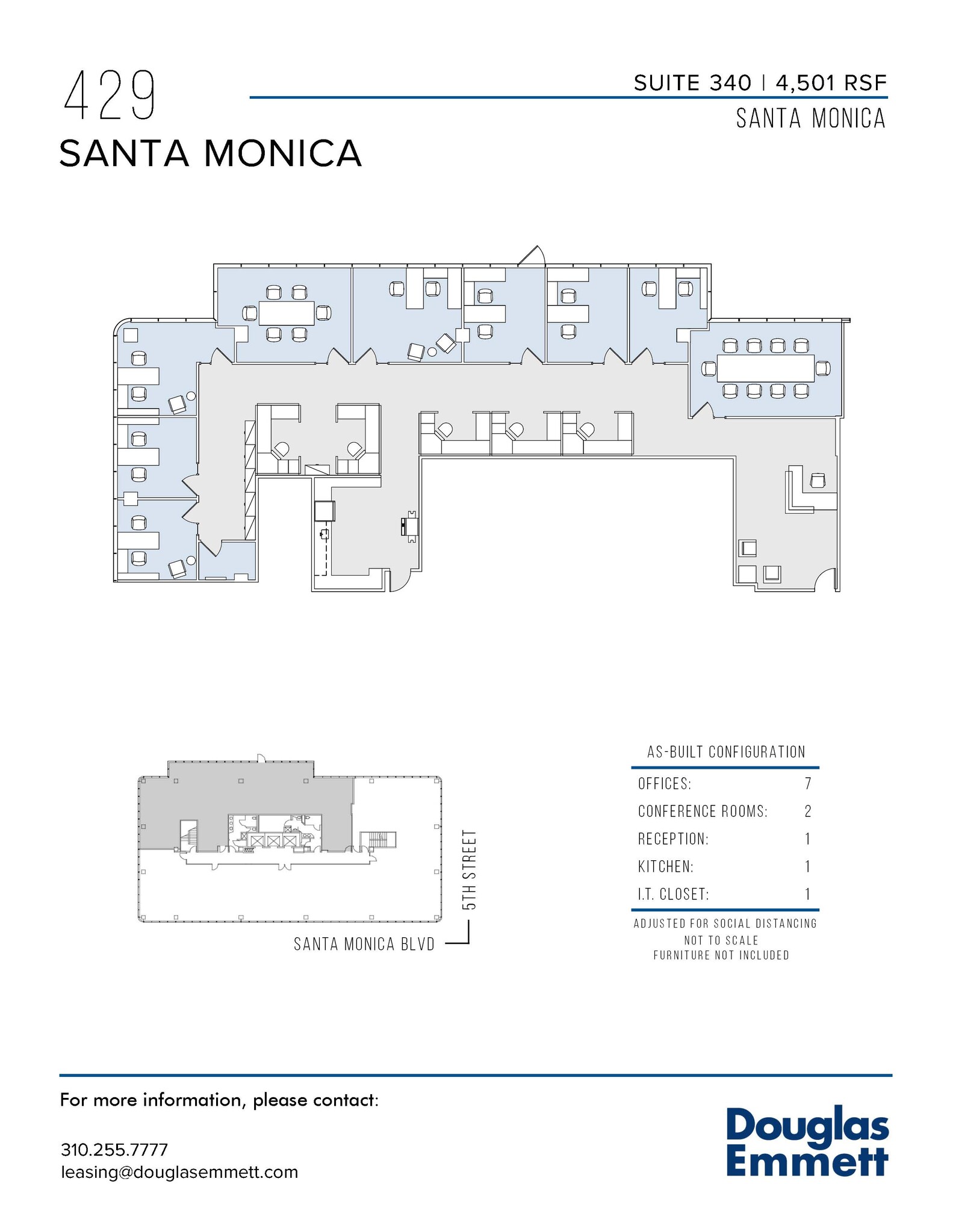 429 Santa Monica Blvd, Santa Monica, CA à louer Plan d’étage– Image 1 sur 1