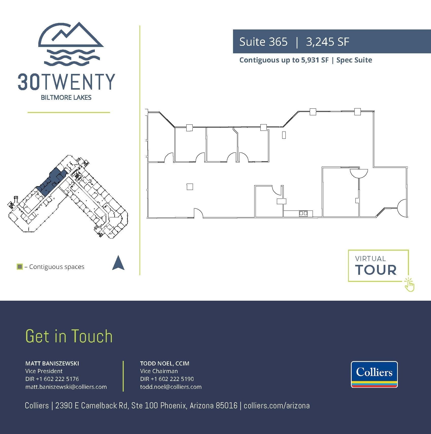 3020 E Camelback Rd, Phoenix, AZ à louer Plan d’étage– Image 1 sur 1