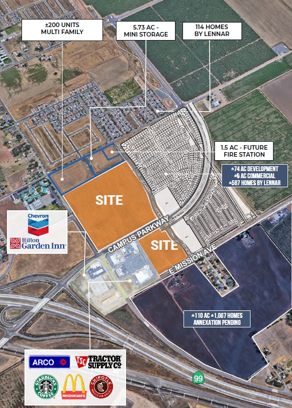 Campus Parkway, Merced, CA à louer Plan de site– Image 1 sur 4