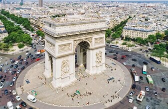 Paris - Vue aérienne  vue de carte
