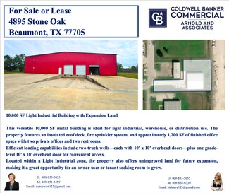 Plus de détails pour 4895 Stone Oak Dr, Beaumont, TX - Industriel/Logistique à vendre