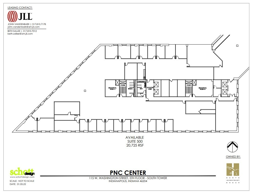 101-115 W Washington St, Indianapolis, IN à louer Plan d’étage– Image 1 sur 1