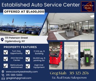 Plus de détails pour 1111 Patterson St, Ogdensburg, NY - Local commercial à vendre