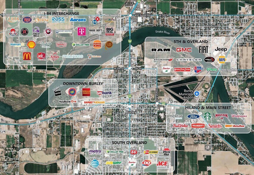 2100 Washington Ave, Burley, ID à vendre - Aérien – Image 3 sur 3