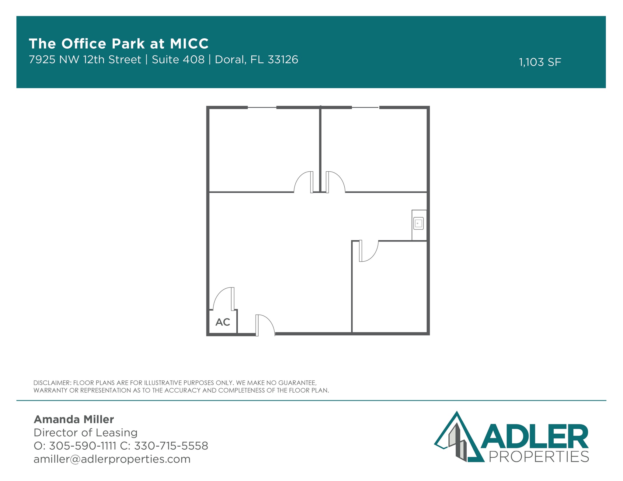 1200 NW 78th Ave, Doral, FL à louer Plan d’étage– Image 1 sur 1