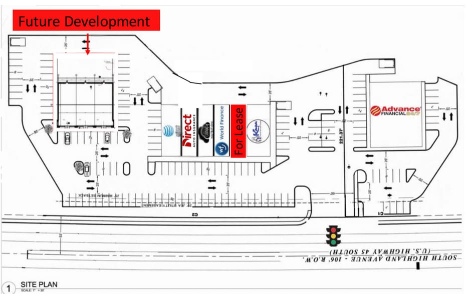 2162 S Highland Ave, Jackson, TN à louer - Plan de site – Image 2 sur 3