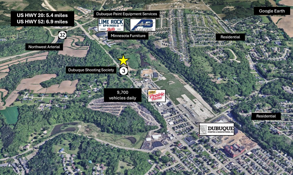 TBD Central Ave/Route 3, Dubuque, IA à vendre - Aérien – Image 2 sur 4