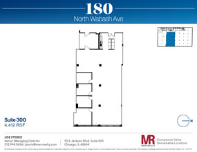 180 N Wabash Ave, Chicago, IL à louer Plan d’étage– Image 1 sur 5