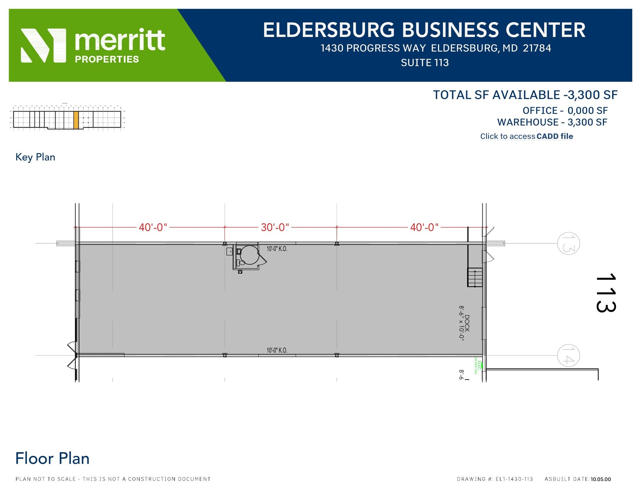 1393 Progress Way, Eldersburg, MD à louer Plan d’étage– Image 1 sur 2