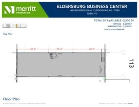 1393 Progress Way, Eldersburg, MD à louer Plan d’étage– Image 1 sur 2