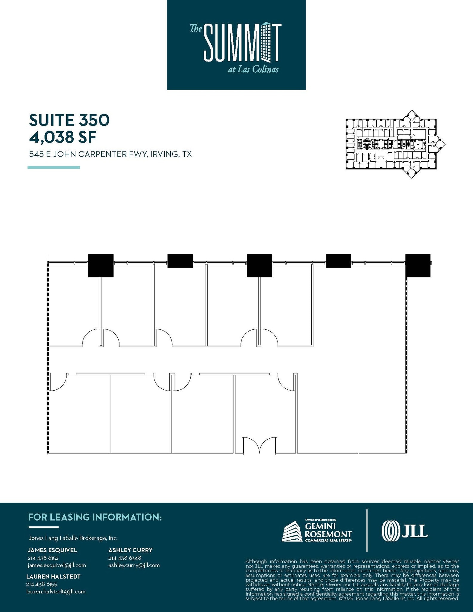 545 E John Carpenter Fwy, Irving, TX à louer Plan d’étage– Image 1 sur 1