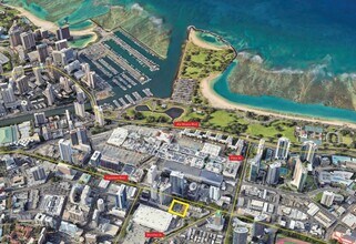 1374 Kapiolani Blvd, Honolulu, HI - Vue aérienne vue de carte