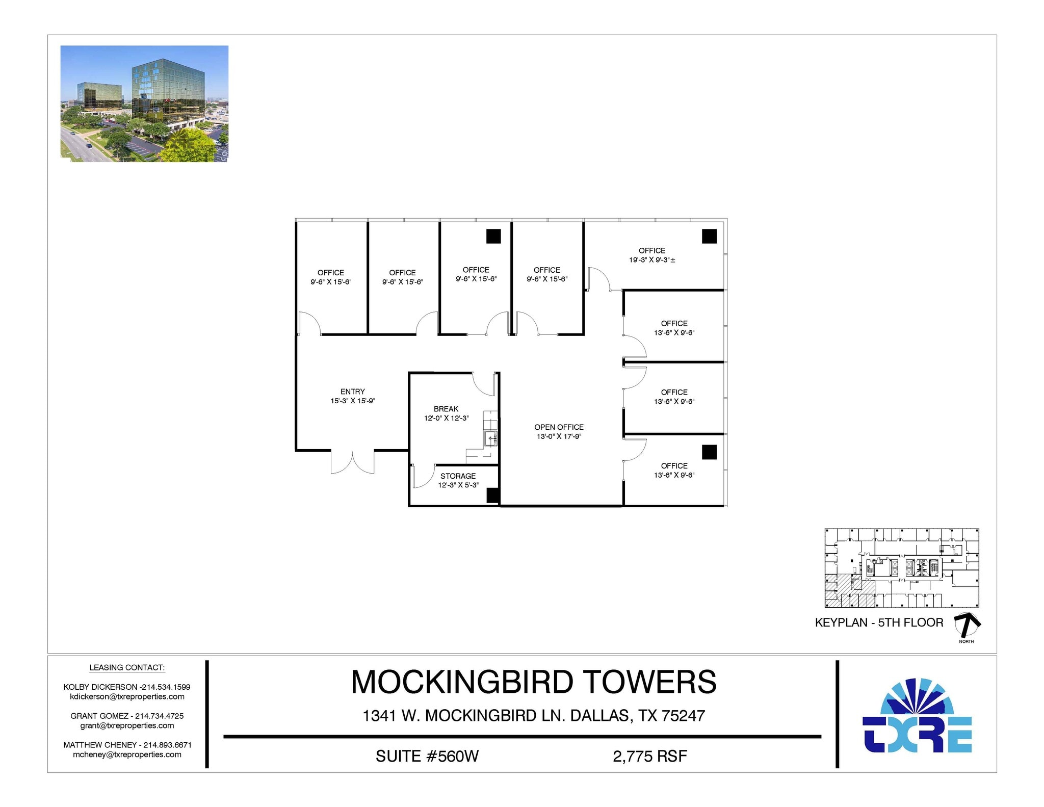 1341 W Mockingbird Ln, Dallas, TX à louer Plan d’étage– Image 1 sur 2