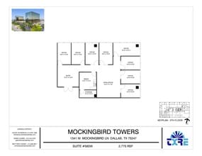 1341 W Mockingbird Ln, Dallas, TX à louer Plan d’étage– Image 1 sur 2