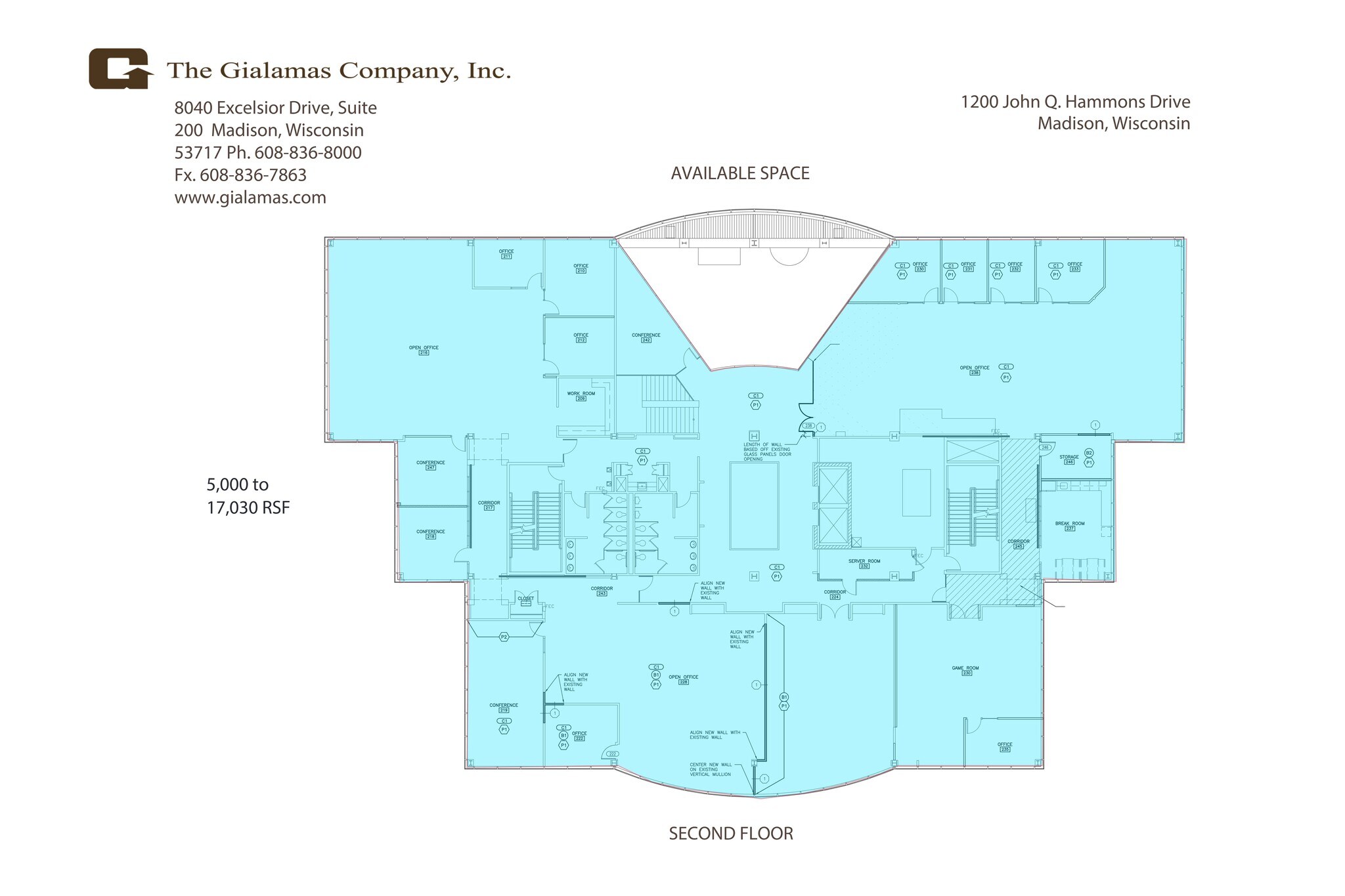 1200 John Q Hammons Dr, Madison, WI à louer Plan de site– Image 1 sur 1