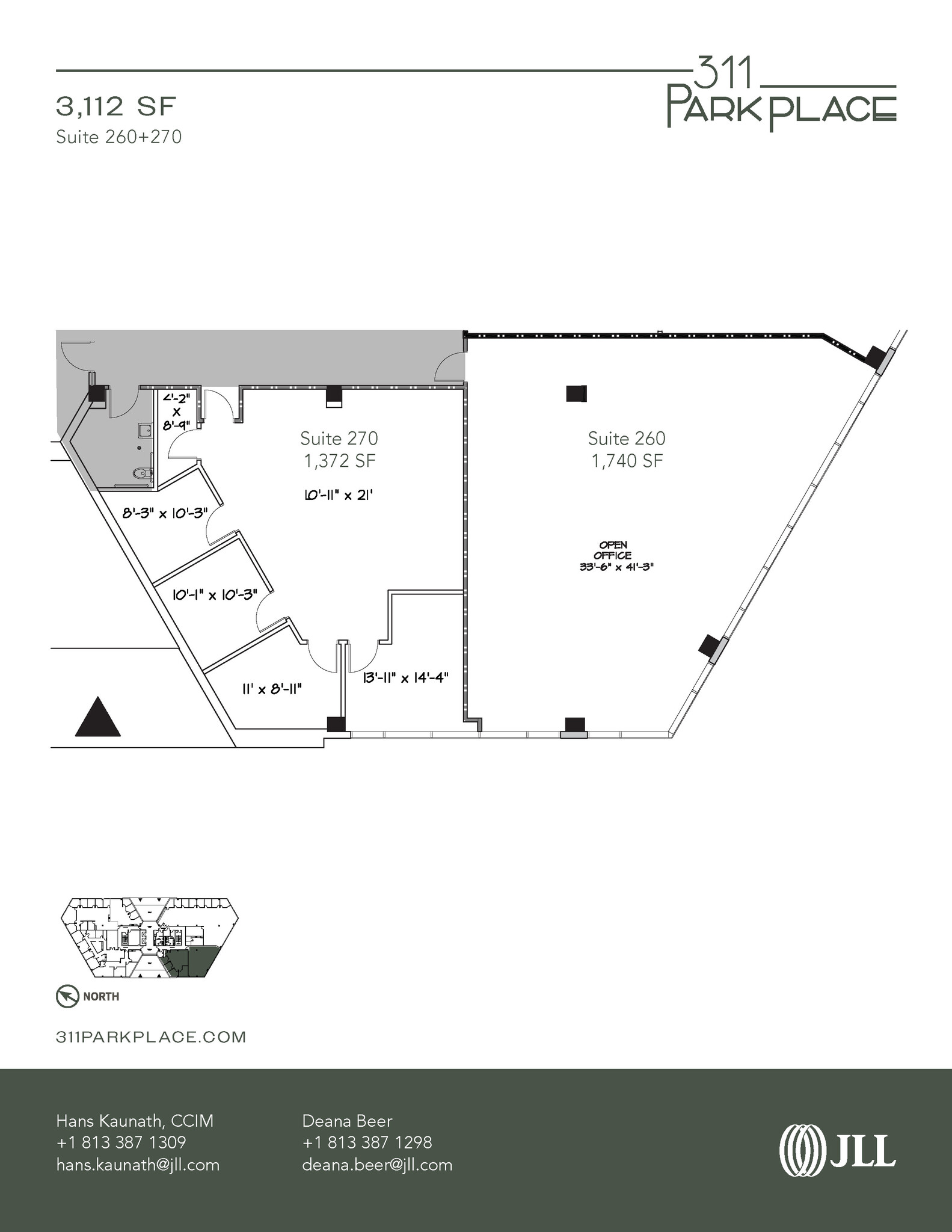 311 Park Place Blvd, Clearwater, FL à louer Plan d’étage– Image 1 sur 2