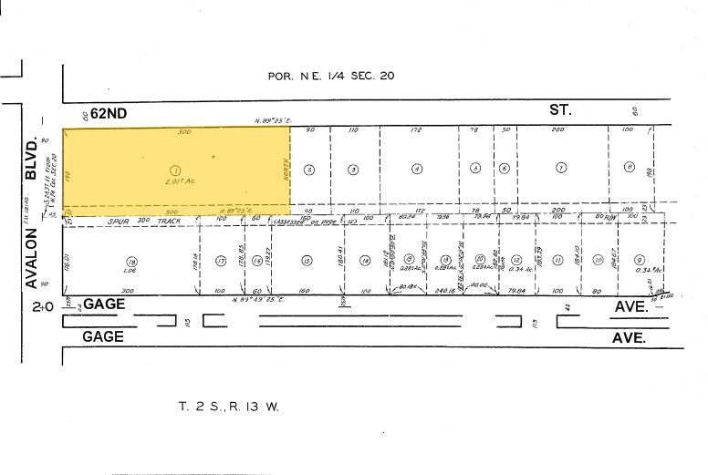 6200 Avalon Blvd, Los Angeles, CA à louer - Plan cadastral – Image 2 sur 11