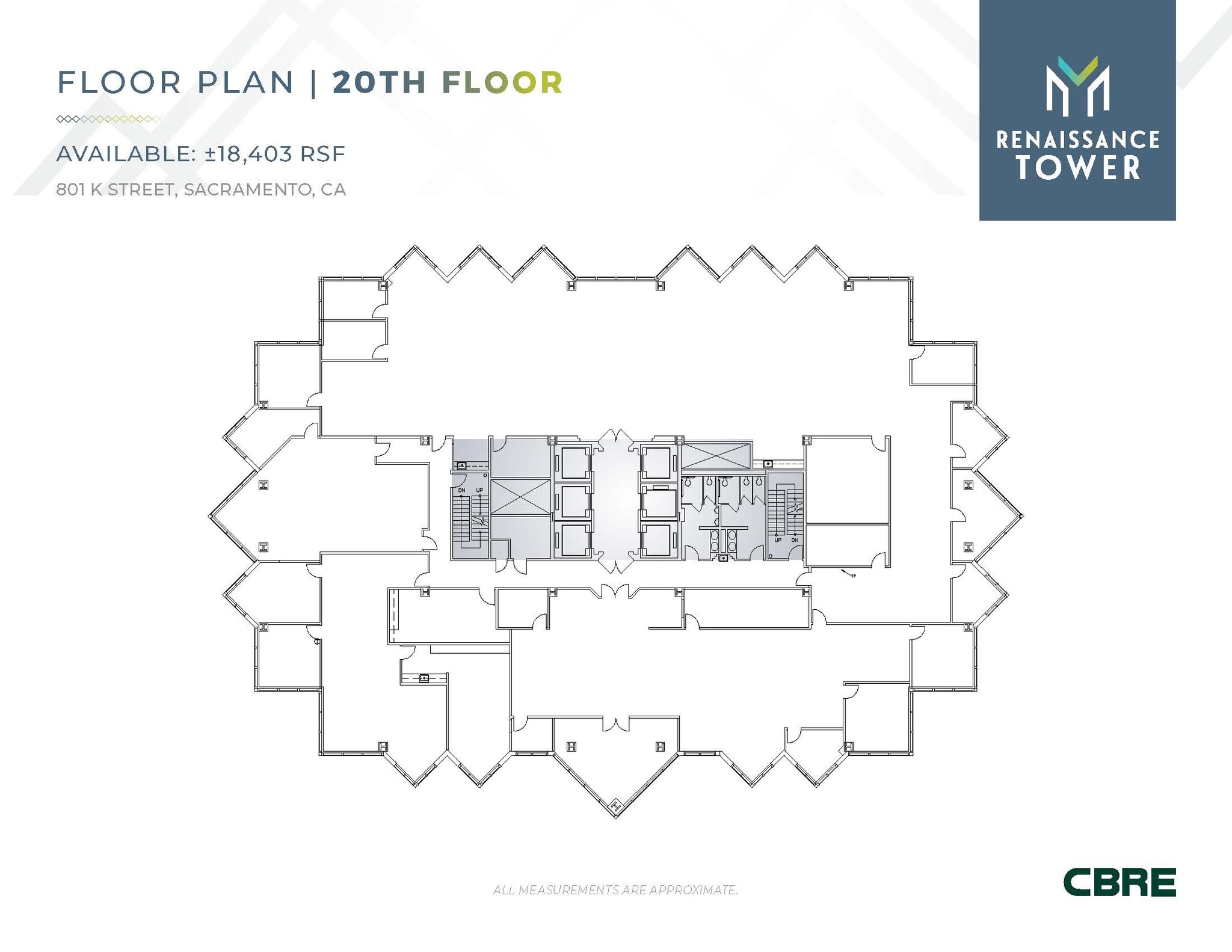 801 K St, Sacramento, CA à louer Plan d’étage– Image 1 sur 2