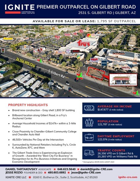 SEC Gilbert & Williams Field Rd, Gilbert, AZ à vendre - Photo de l’immeuble – Image 2 sur 6