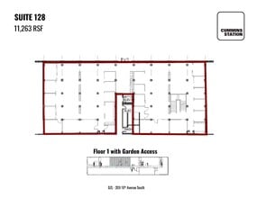 209 10th Ave S, Nashville, TN à louer Plan d’étage– Image 1 sur 3