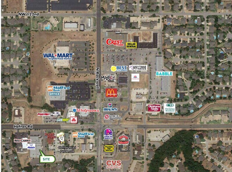 7202-7212 W Hefner Rd, Oklahoma City, OK à louer - Aérien – Image 3 sur 5