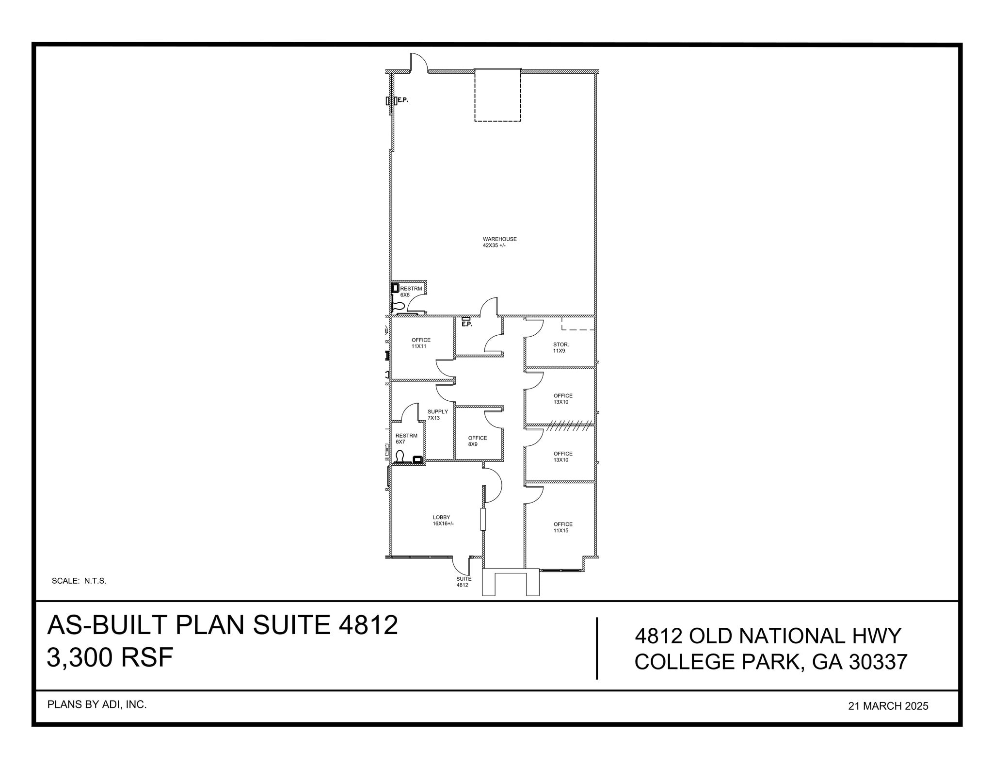 4810-4820 Old National Hwy, Atlanta, GA à louer Plan de site– Image 1 sur 1
