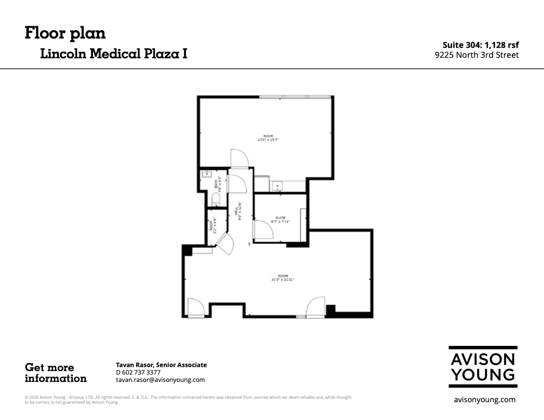 9225 N 3rd St, Phoenix, AZ à louer Plan d’étage– Image 1 sur 1