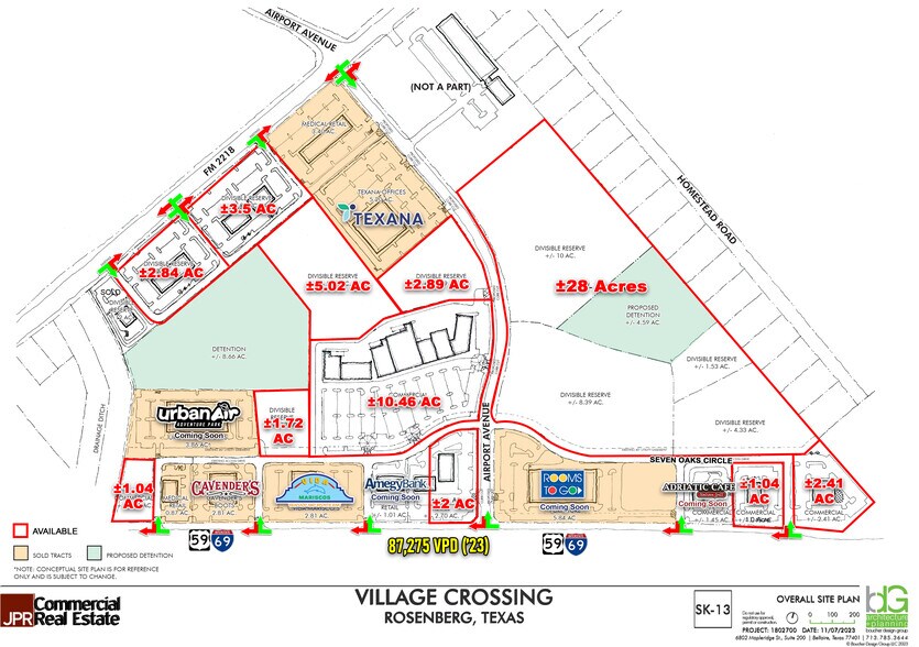 Highway 59 & FM 2218, Rosenberg, TX à vendre - Plan de site – Image 2 sur 6