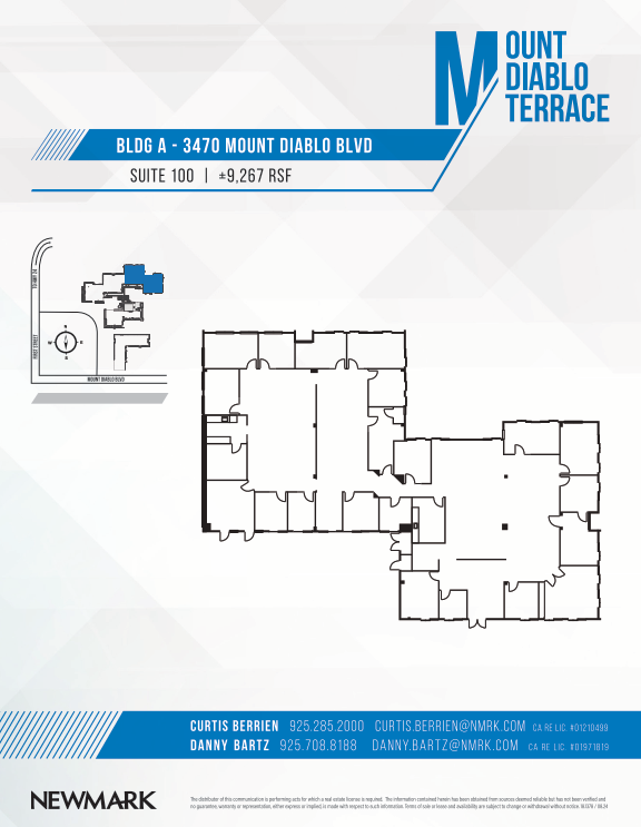 3470 Mt Diablo Blvd, Lafayette, CA à louer Plan d’étage– Image 1 sur 1