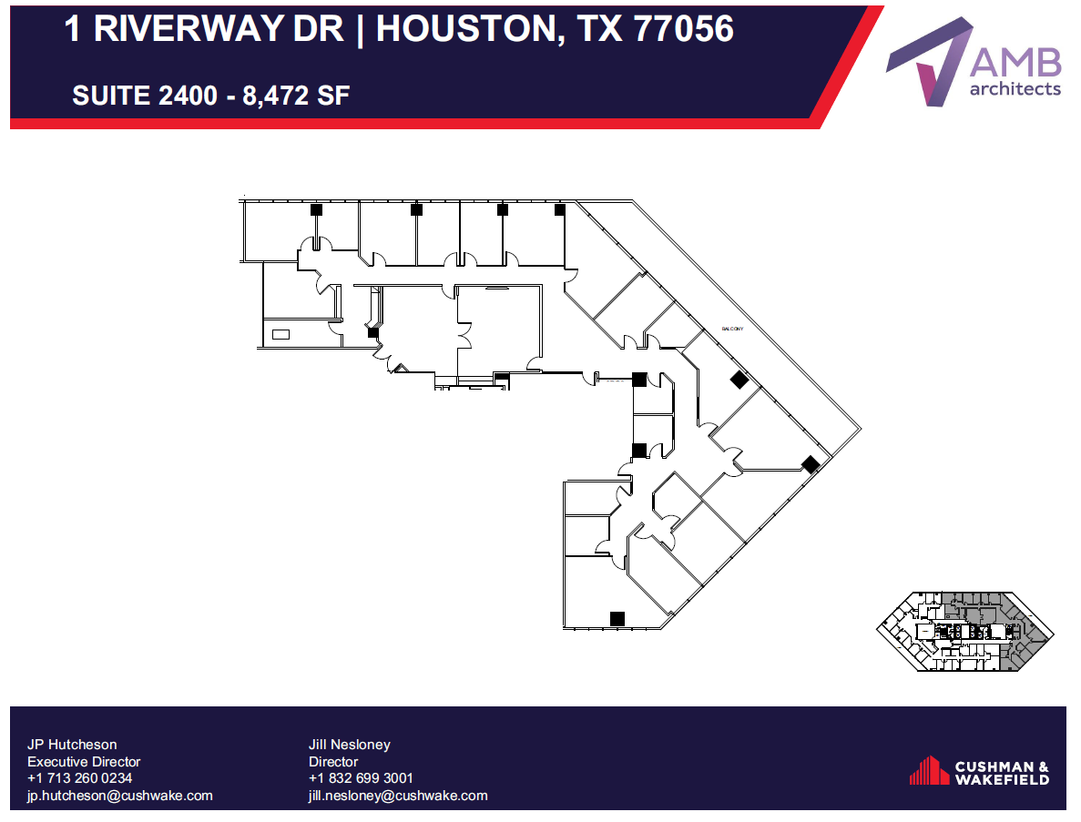 1 Riverway, Houston, TX à louer Plan d’étage– Image 1 sur 1