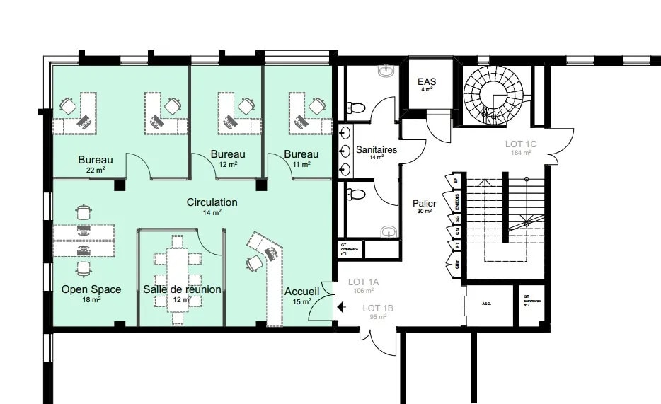 Local d’activités dans Péronnas à louer - Plan d’étage – Image 3 sur 3