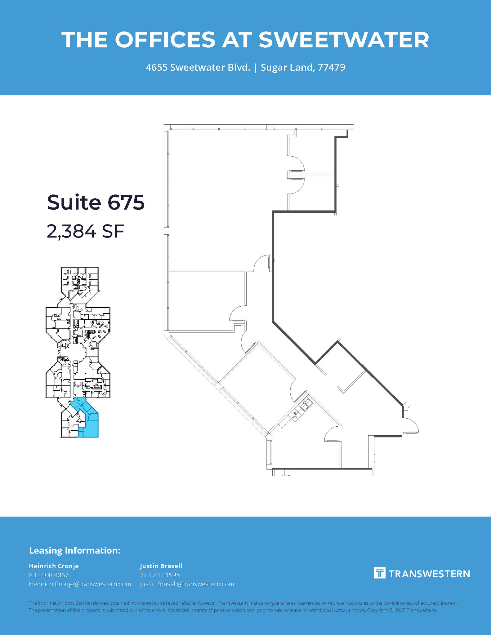4675 Sweetwater Blvd, Sugar Land, TX à louer Plan d’étage– Image 1 sur 1