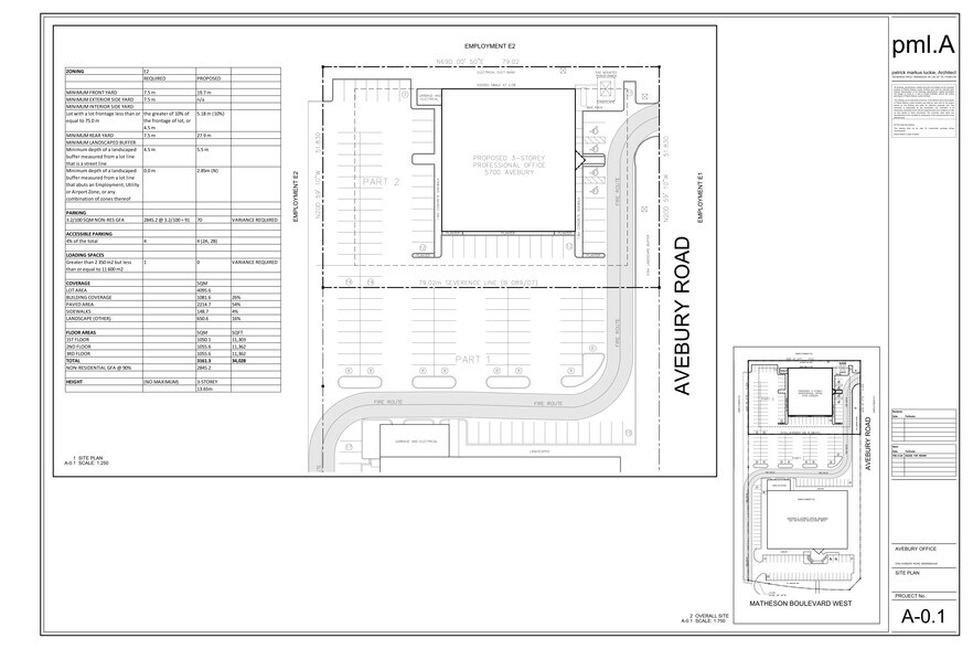 5700 Avebury Rd, Mississauga, ON à louer - Plan de site – Image 2 sur 2