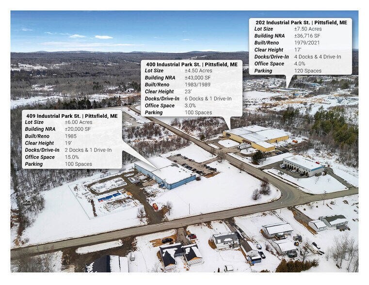 400 Industrial Park St, Pittsfield, ME à vendre - Photo principale – Image 1 sur 20